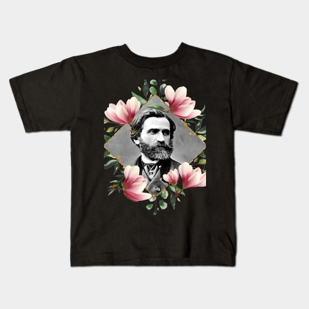 Giuseppe Verdi Kids T-Shirt by TheMusicophile